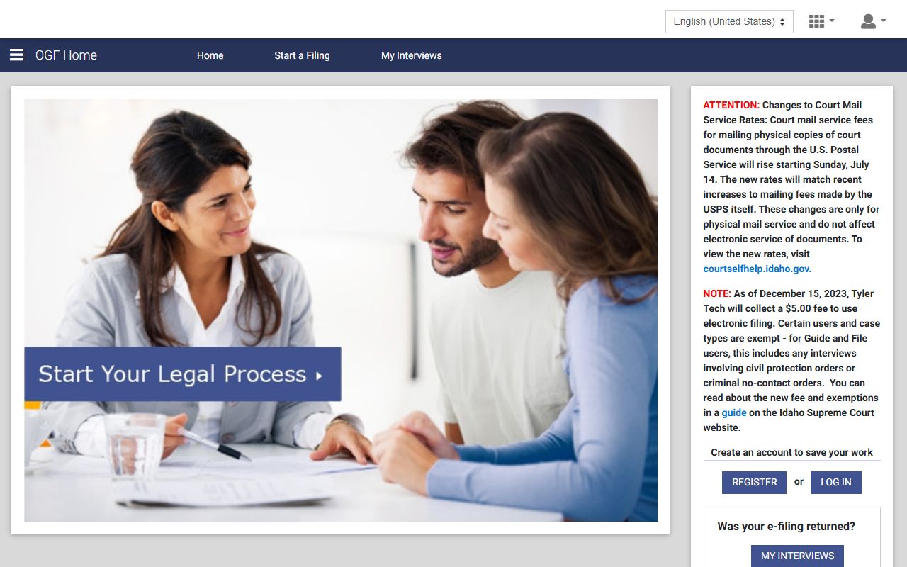 Lemhi County District Court Guide and File tool