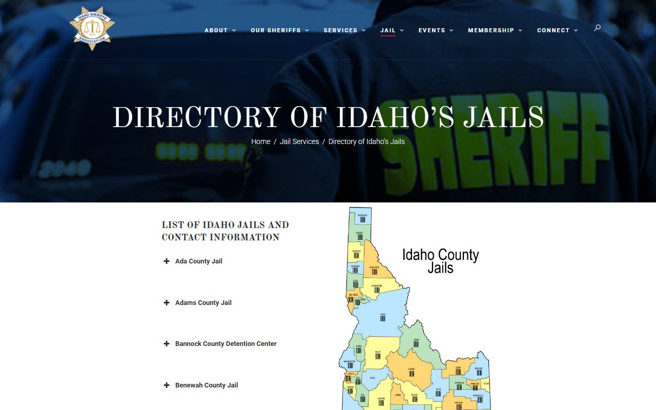 Lemhi County inmate records Idaho sheriffs jail directory