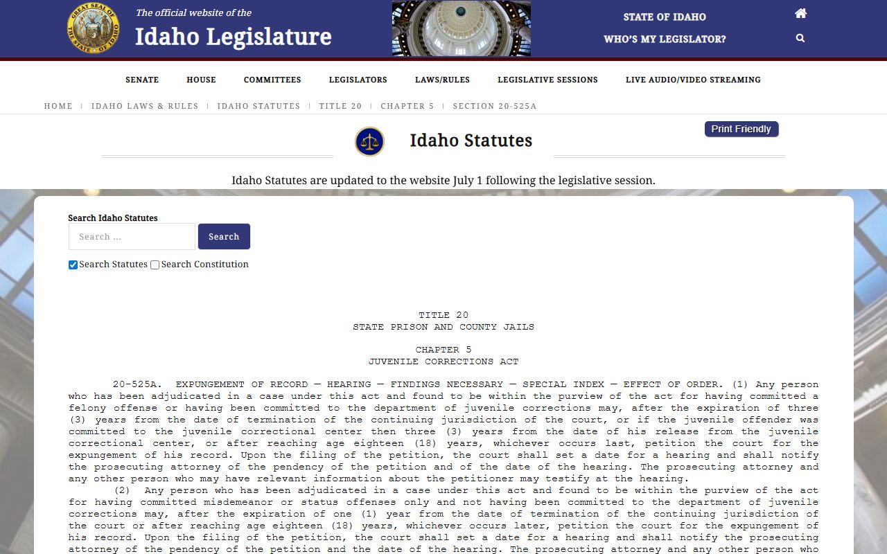 Lemhi County probate records confidentiality and Idaho juvenile record law