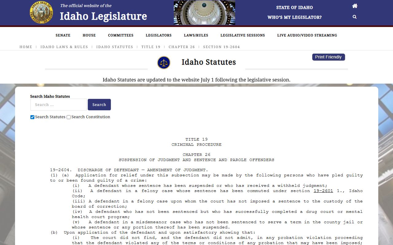 Lemhi County probate records page noting non-probate Idaho Code source limits