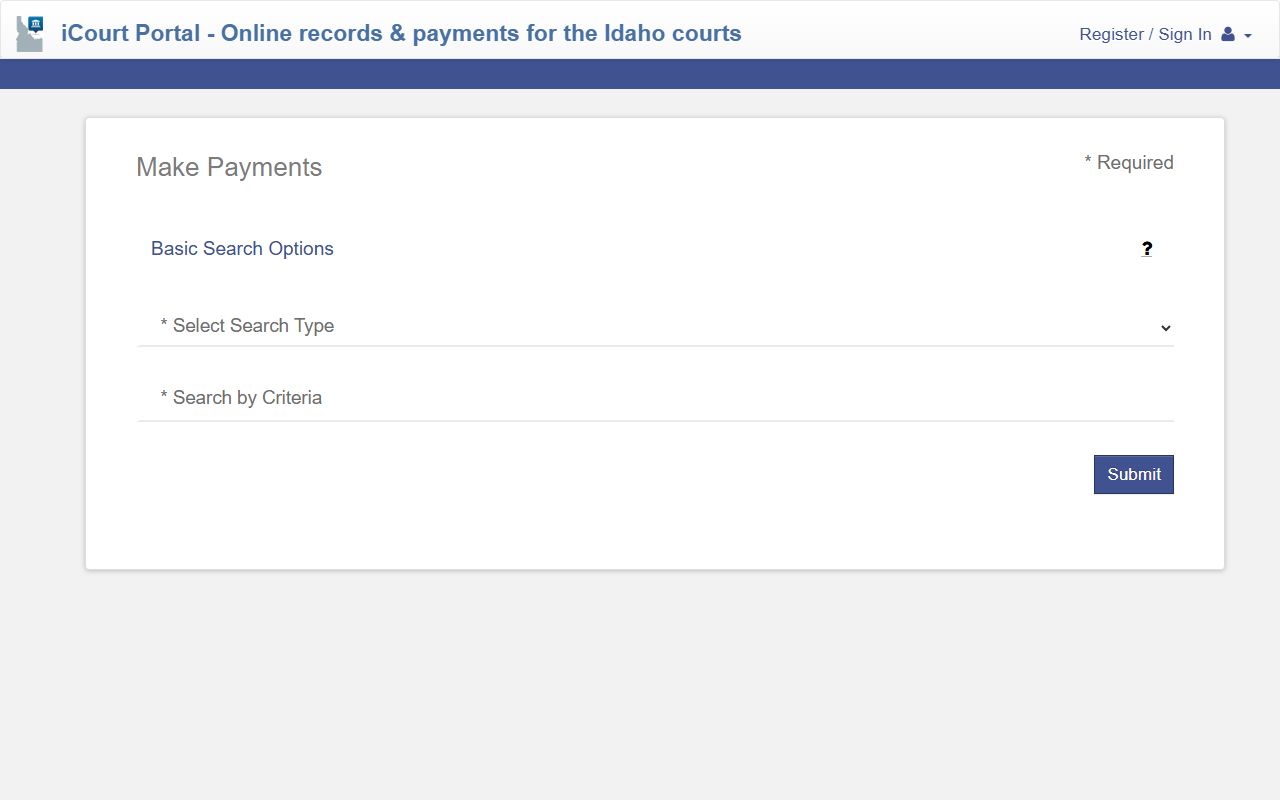 Lemhi County traffic court records iCourt make payments search